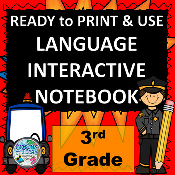 Preview of Ready to Print & Use 3rd Grade Language Interactive Notebook