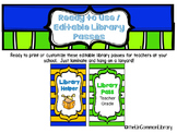 Ready to Print or Editable Library Passes