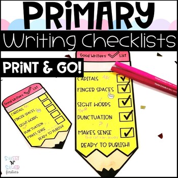 Preview of Primary Writing Checklists