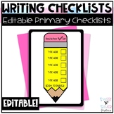 Editable Primary Writing Checklists
