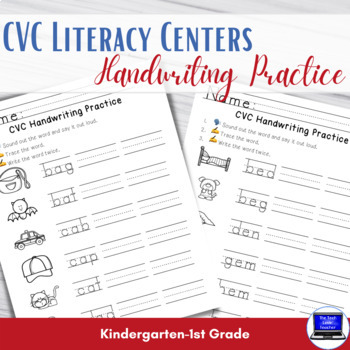 Preview of Ready to Use: CVC Literacy Centers (Handwriting Practice)