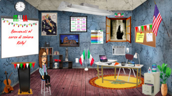 Preview of Ready to go Italian classroom just add your personal avatar