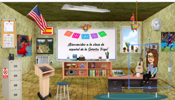 Preview of Ready to go Spanish Classroom just add your personal avatar