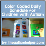 Ready to go Color Coded Daily Picture Schedule - Great for