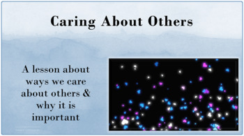 Preview of Ready to use Caring Kindness Social-emotional SEL Lesson 3 vid + activity