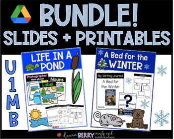 Preview of ReadyGEN BUNDLE | U1MB | Slides & Printables | Life In a Pond & A Bed for Winter