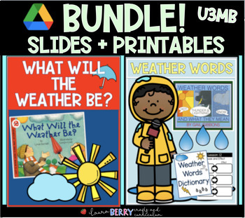 Preview of ReadyGEN BUNDLE | U3MB | What Will the Weather Be? | Weather Words