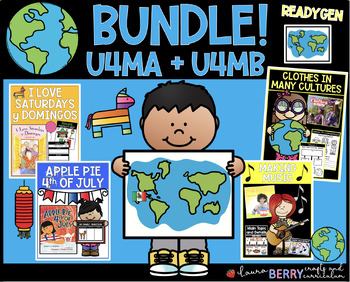 Preview of ReadyGEN BUNDLE | Unit 4 Modules A and B | Slides & Printables | Kindergarten