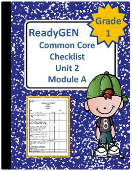 Preview of ReadyGEN First Grade Common Core Checklist Unit 2 Module A