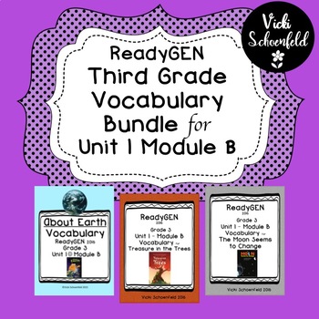 Preview of ReadyGEN Vocabulary Bundle for Grade 3 Unit 1 Module B