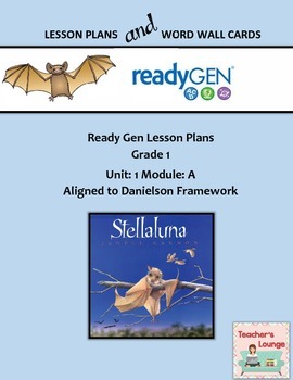 Preview of ReadyGen 2016 Lesson Plans Unit 1A - Word Wall Cards - EDITABLE - Grade 1