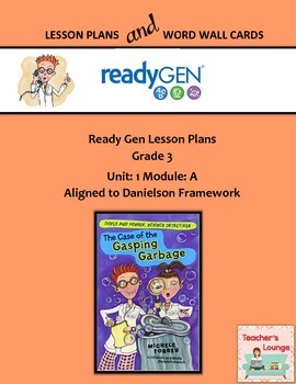 Preview of ReadyGen 2016 Lesson Plans Unit 1A - Word Wall Cards - EDITABLE - Grade 3