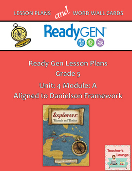 Preview of ReadyGen 2016 Lesson Plans Unit 4A - Word Wall Cards - EDITABLE - Grade 5