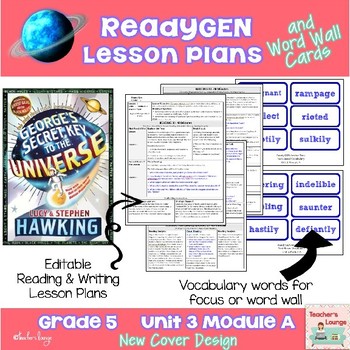 Preview of ReadyGen Lesson Plans Unit 3 Module A  - Word Wall Cards - EDITABLE -Grade 5