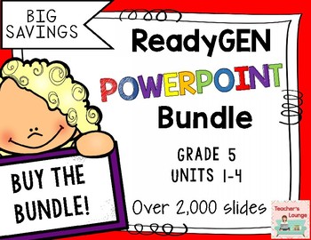 Preview of ReadyGen PowerPoints 2016 - BUNDLED - Grade 5