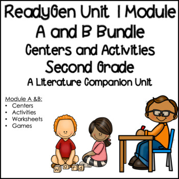 Preview of ReadyGen Unit 1 Modules A and B Centers and Activities for Second Grade Bundle