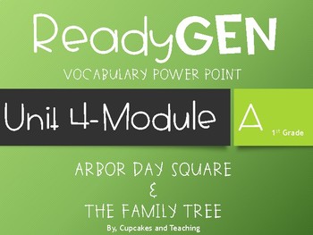 Preview of ReadyGen-Unit 4 Module A-Vocabulary Power Point 1st Grade