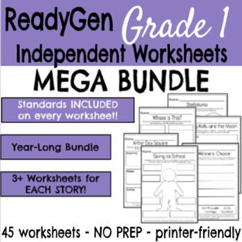 Preview of ReadyGen Worksheets: YEAR-LONG MEGA BUNDLE (Grade 1)
