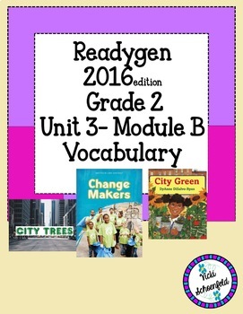 Preview of Readygen Grade 2 Vocabulary Cards Unit 3 Module B