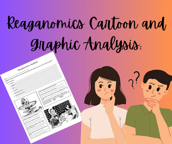 Preview of Reaganomics Analysis: Understanding Key Concepts through Cartoons & Graphics