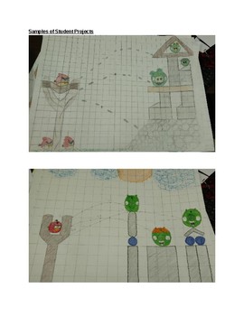 Preview of Angry Birds - Quadratic Equations Poster Project