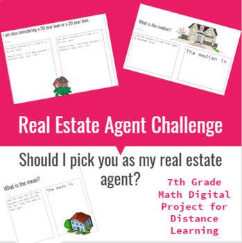 Preview of Real Estate Agent Challenge (7th Grade Math Digital Project)