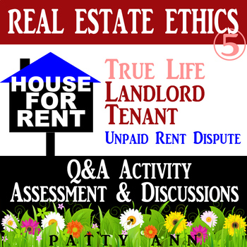 Preview of Real Estate Ethics Landlord vs Tenant Rent Dispute Critical Thinking Case Study