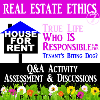 Preview of Real Estate Ethics Landlord Tenant Biting Dog Dispute Social Scenario Case Study