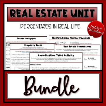 Preview of Real Estate: Percentages in Real Life Unit Bundle