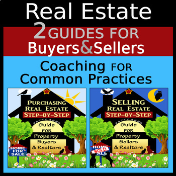 Preview of Real Estate Instruction 2 Coaching Guidebooks for Home Buyer & Seller Success