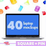 Real Laptop Mockups for Social Media - Shapes