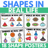 Real Life 2D and 3D Shape Posters for Preschool and Kinder