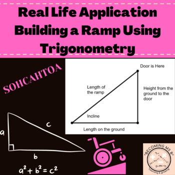 Preview of Real Life Application Building a Ramp using Trigonometry Activity for Geometry