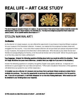 Preview of Real Life Art Case Study: Stolen Mayan Art