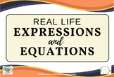 Real Life Expressions and Equations
