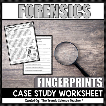 Preview of Real Life Forensics: Fingerprint Case Study [worksheet]