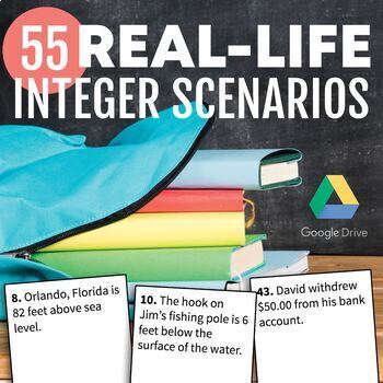 Preview of Real-Life Integer Scenarios: What's the Value? for Google Docs/Distance Learning