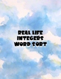 Real Life Integers Word Sort