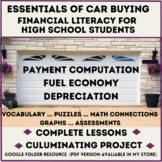 Real Life Math Financial Literacy High School Project Base