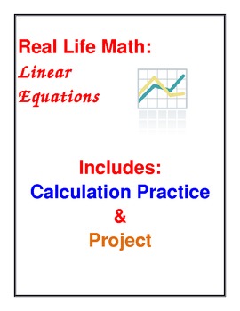 Preview of Real Life Math Functions and Linear Equations