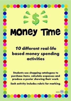 Preview of Real Life Money Shopping Tasks including Rubric - Maths