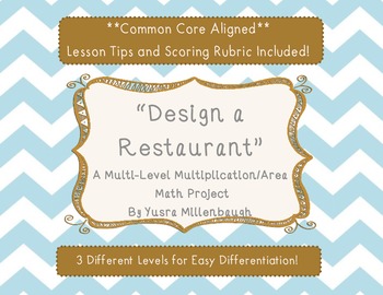 Preview of Real Life Multiplication Project - Design a Restaurant