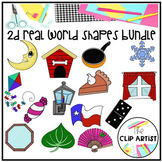 Real Life Objects 2D Shapes Bundle Clip Art