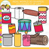 Real Life Objects 3D Cylinder Clip Art {Shape Clip Art}