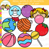 Real Life Objects 3D Sphere Shape Clip Art