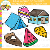 Real Life Objects 3D Triangular Prism Shape Clip Art