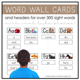Real Life Photo Word Wall Headers & Word Wall Cards for Ov