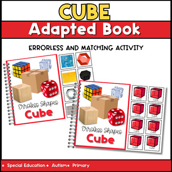 Preview of Errorless Adapted Book 2D Shape Book- CUBE