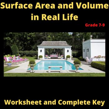 Preview of Real-Life Surface Area and Volume - Filling, Painting and Paving a Swimming Pool