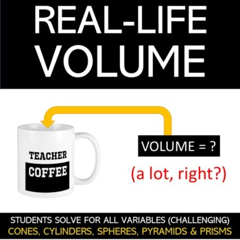 Preview of Real Life Volume Worksheet